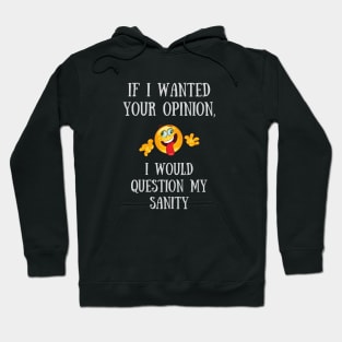 If I Wanted Your Opinion, I Would Question My Sanity Hoodie